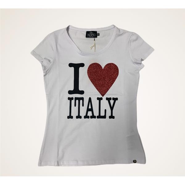 NOPE T SHIRT I LOVE ITALY- BIANCO - SS20001-100
