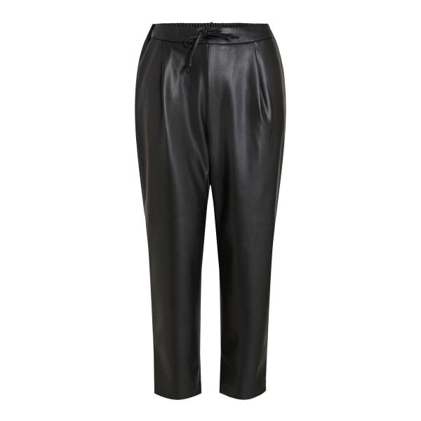 VILA PANTALONE MID WAIST COAT - NERO - 14076738