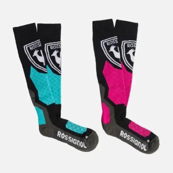 ROSSIGNOL CALZE X 2 THERMOTECH - FUXIA/TURCHESE - RLKMX13