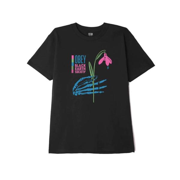 OBEY T SHIRT BLACK EARTH SOCIETY CLASSIC - NERO - 165263164