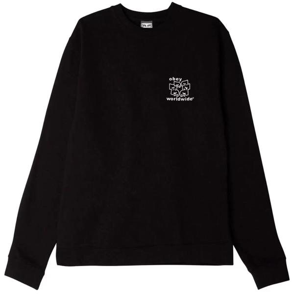 OBEY T SHIRT L/S WORLDWIDE EYES - NERO - 167103364-NE