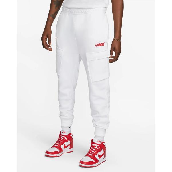 NIKE PANTALONE NSW CARGO - BIANCO/ROSSO - FN5200-100
