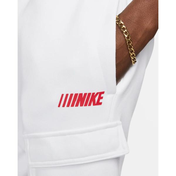 NIKE PANTALONE NSW CARGO - BIANCO/ROSSO - FN5200-100
