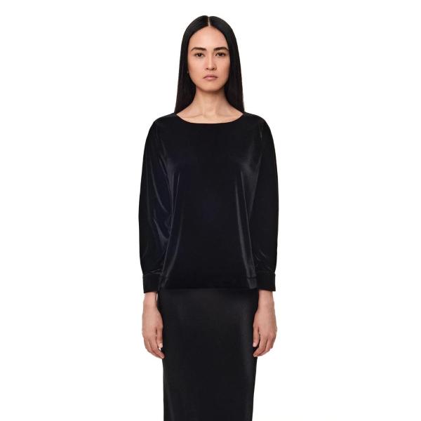 MAIDA MILA BLUSA M/L POLSINO - NERO - 23646-099