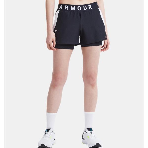 UNDER ARMOUR SHORT PLAY UP - NERO/BIANCO - 1351981-001