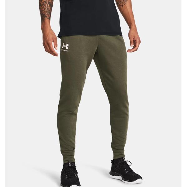 UNDER ARMOUR JOGGER RIVAL TERRY - VERDE MILITARE - 1380843-390