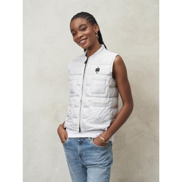 BLAUER SMANICATO IMBOTTITO PIUMA - BIANCO OTTICO - 24SBLDX03099-005050-100