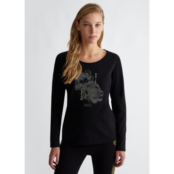 LIU JO MAGLIA M/L - NERO/GRIGIO - TF4206JS088-N9576