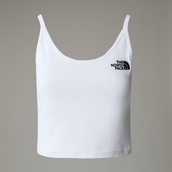 TNF CANOTTA CROP TANK - BIANCO - NF0A55AQFN41