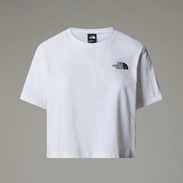TNF T-SHIRT CROPPED DOME - BIANCO - NF0A87U4FN4