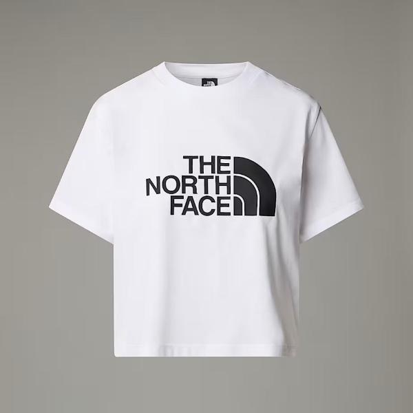 TNF T-SHIRT EASY RELAXED CROP - BIANCO - NF0A8A6HFN41
