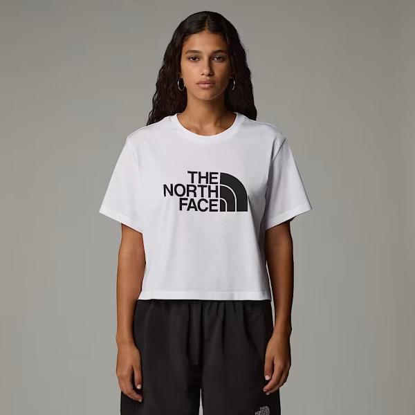 TNF T-SHIRT EASY RELAXED CROP - BIANCO - NF0A8A6HFN41