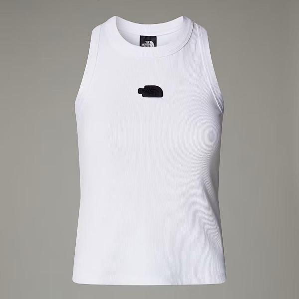 TNF CANOTTA SLIM RIB TANK- BIANCO - NF0A8BVTFN41