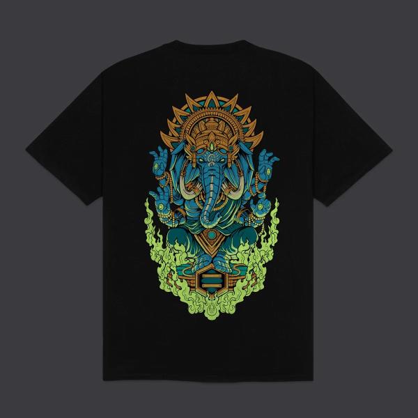 DOLLY NOIRE T-SHIRT GANESHA - NERO - TS874-TT-01