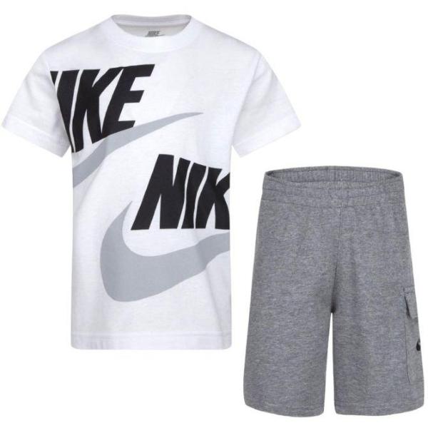 NIKE NSW HBR CARGO SHORT - BIANCO/GRIGIO - 86J213-GEH