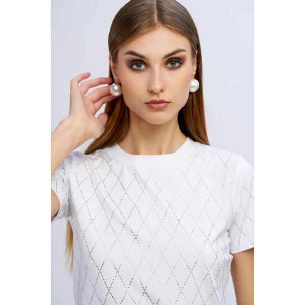 NOSECRETS MAGLIA ROMBI E DIAMANTI - COCCO - 251NS066-COCCO