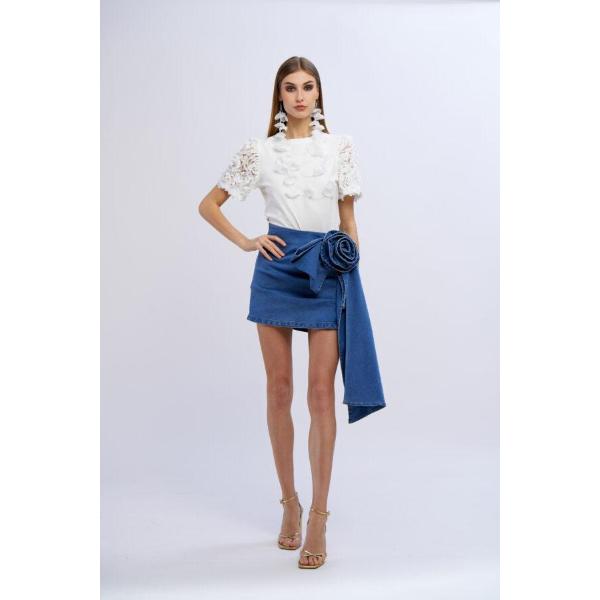 NOSECRETS T SHIRT MANICA ROSE - LATTE - 251NS184-LAT