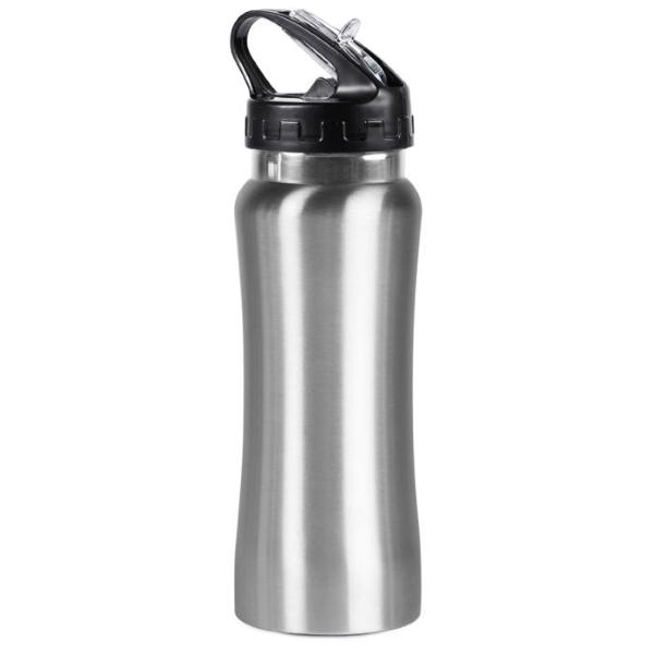 SILICON BORRACCIA SPORTIVA 600ML IN ACCIAIO E PLASTICA - ALLUMINIO - S26269-GR