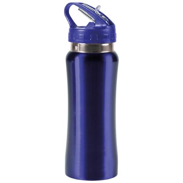 SILICON BORRACCIA SPORTIVA 600ML IN ACCIAIO E PLASTICA - BLUETTE - S26269-BL
