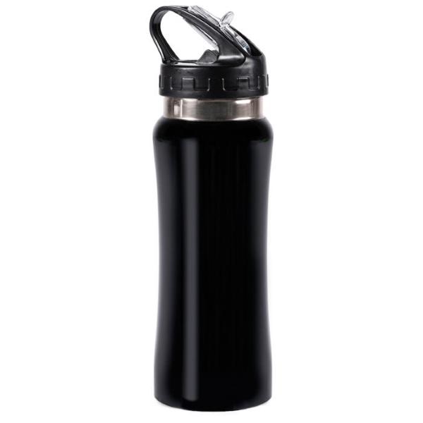 SILICON BORRACCIA SPORTIVA 600ML IN ACCIAIO E PLASTICA - NERO - S26269-N