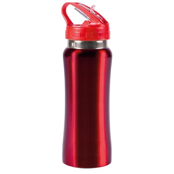SILICON BORRACCIA SPORTIVA 600ML IN ACCIAIO E PLASTICA - ROSSO - S26269-R