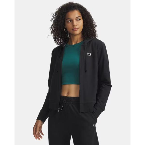 UNDEARMOUR FELPA SPORT TERRY FZ - NERO - 6011017-001