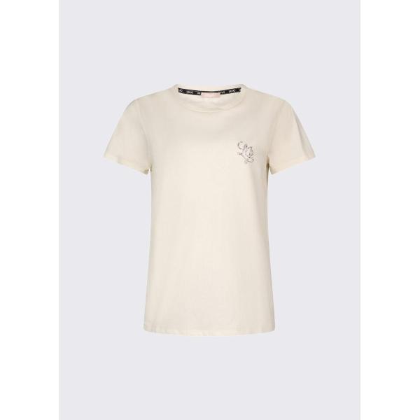 LIU JO T-SHIRT M/C - BIANCO LATTE - TA6056JS923-P9192