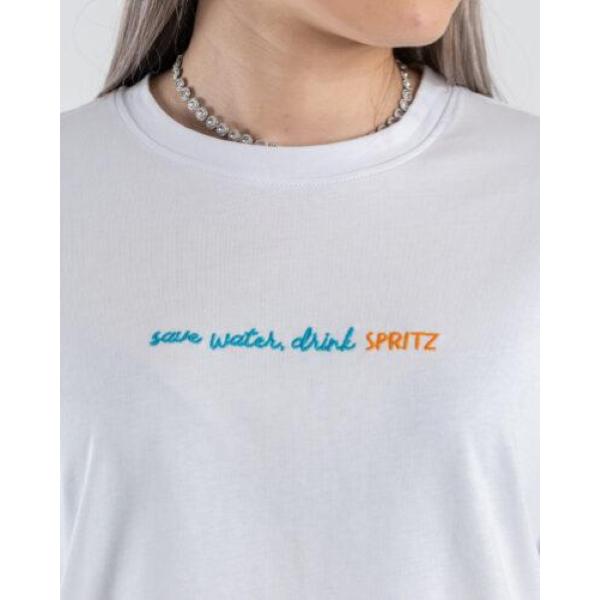 SUPERCULTURE T SHIRT SAVE WATER - BIANCO- AW2021