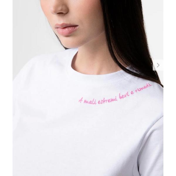 SUPERCULTURE T SHIRT A MALI ESTREMI - BIANCO- AW2075