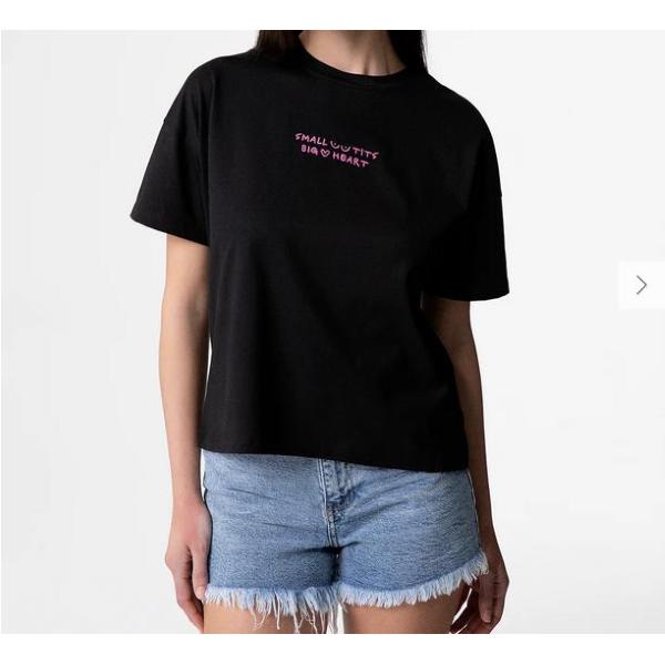 SUPERCULTURE T SHIRT SMALL TITS - NERO- AW2039-NE