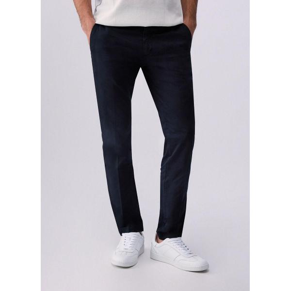 LIU JO CHINO LIONE RASO  - BLU  - QXX086T43086-94013