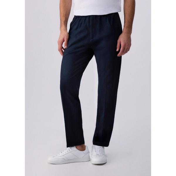 LIU JO PANTALONE SEERSUCKER  - BLU - QA6182J4922-94013