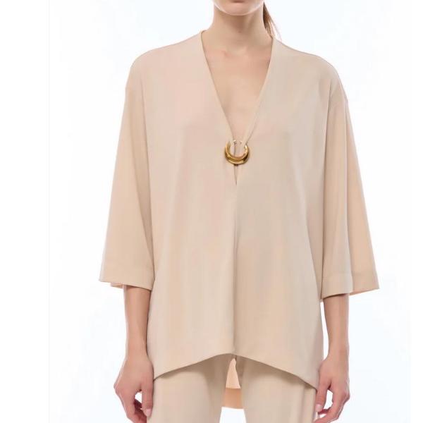 NENETTE BLUSA SCOLLO AV M/M - AVORIO - 41BB-FEXTER