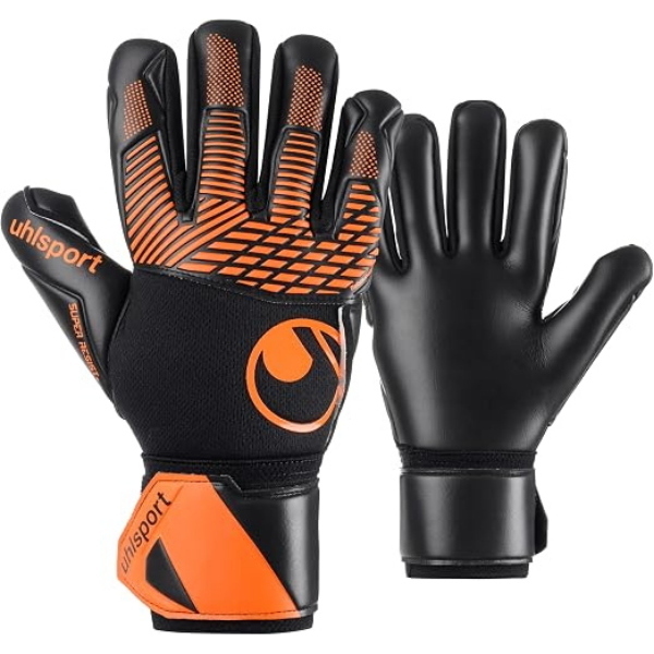 UHLSPORT GUANTO FANGMASHINE SUPER RESIST + HN   - NERO/ARANCIO - 101142401