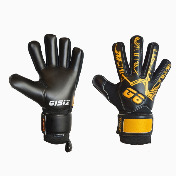 GISIX  GUANTO PORTIERE CRYPTON JR -NERO/GIALLO-J072-BLK