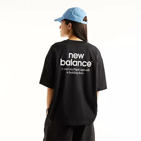 NB T-SHIRT INTELLIGENT W - NERO/BIANCO - WT62N59V-BK