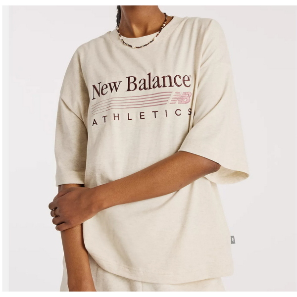 NB T-SHIRT TRACKSIDE OVER W - LATTE  - WT6297MK-LIT