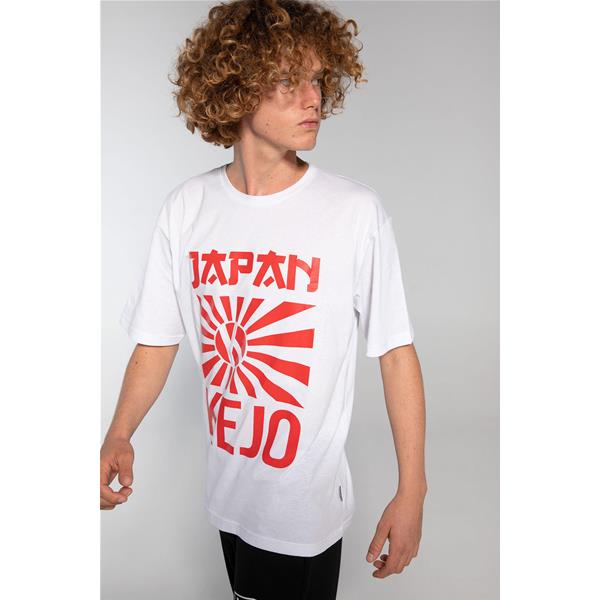 KEJO T-SHIRT JAPAN - BIANCO/ROSSO - KS19-112M-01