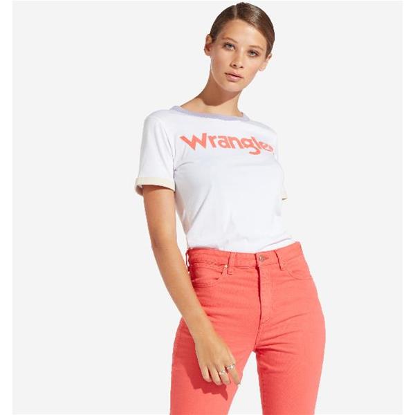 WRANGLER T-SHIRT RINGER - BIANCO - W7385EV12
