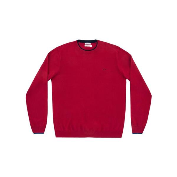 SUN68 MAGLIONE  ROUND NECK - ROSSO - 27152-10