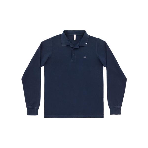 SUN68 POLO VINTAGE L/S - BLU - 27101-07