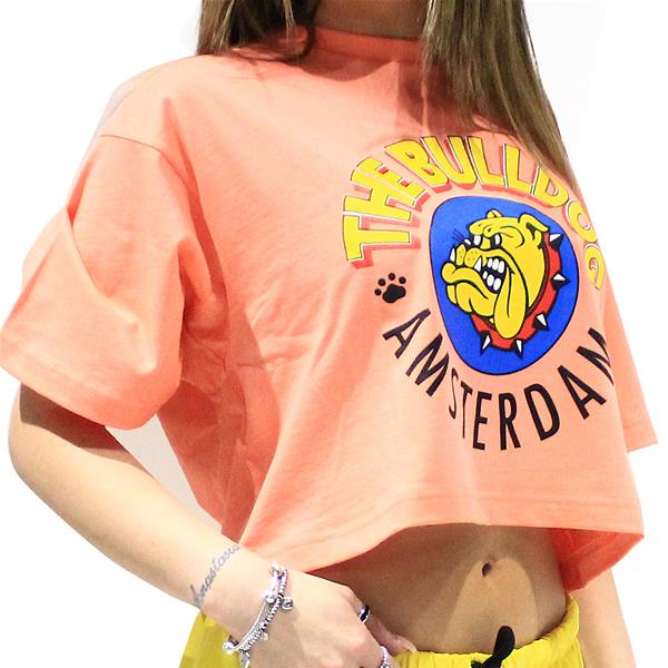 THE BULLDOG T/SHIRT M/M DONNA - SALMONE - TBDAD010-SLM